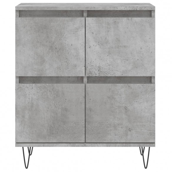 Buffets 3 pcs gris béton bois d'ingénierie