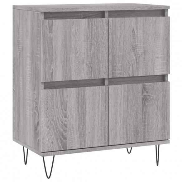 Buffets 2 pcs sonoma gris bois d'ingénierie