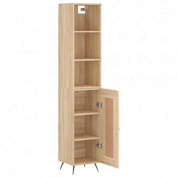 Buffet haut Chêne sonoma 34,5x34x180 cm Bois d'ingénierie