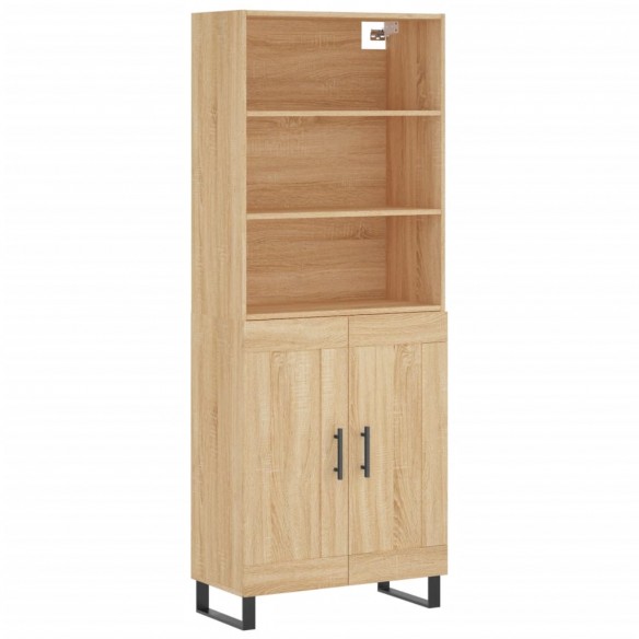 Buffet haut Chêne sonoma 69,5x34x180 cm Bois d'ingénierie