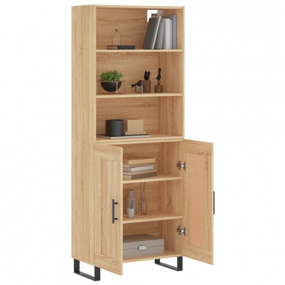 Buffet haut Chêne sonoma 69,5x34x180 cm Bois d'ingénierie