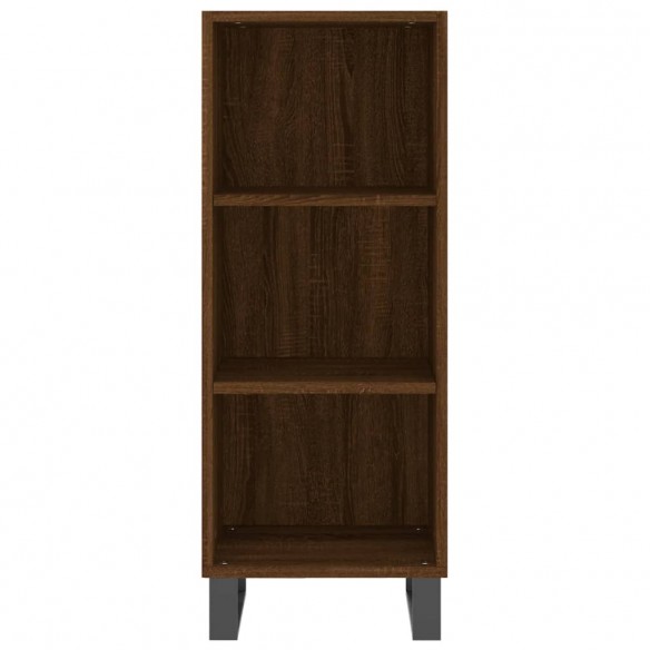 Buffet haut Chêne marron 34,5x32,5x180 cm Bois d'ingénierie