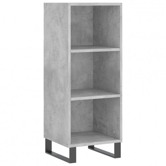 Buffet haut Gris béton 34,5x32,5x180 cm Bois d'ingénierie