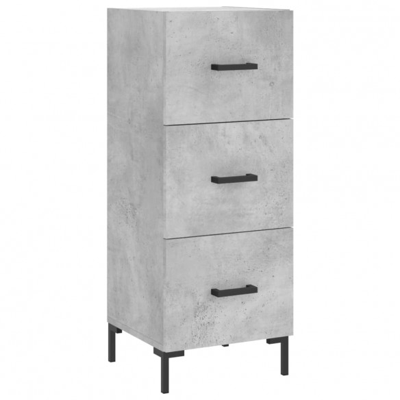 Buffet haut Gris béton 34,5x34x180 cm Bois d'ingénierie