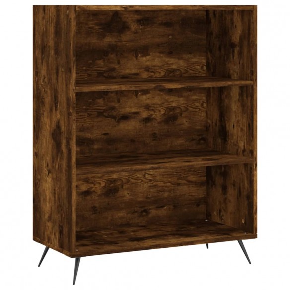 Buffet chêne fumé 69,5x32,5x180 cm bois d'ingénierie