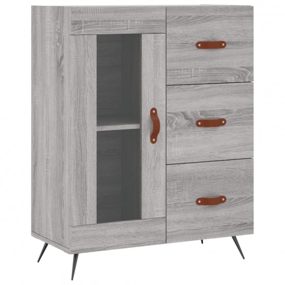 Buffet haut Sonoma gris 69,5x34x180 cm Bois d'ingénierie