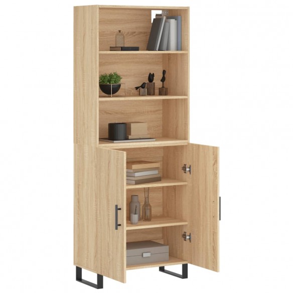 Buffet haut Chêne sonoma 69,5x34x180 cm Bois d'ingénierie