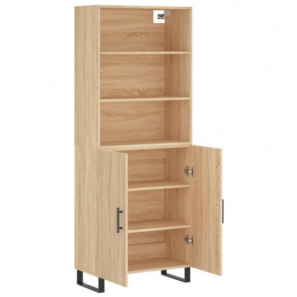 Buffet haut Chêne sonoma 69,5x34x180 cm Bois d'ingénierie