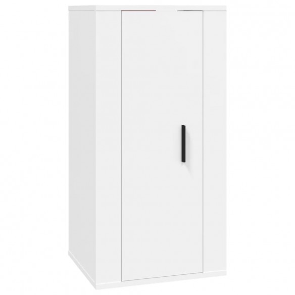 Ensemble de meubles TV 5 pcs Blanc Bois d'ingénierie