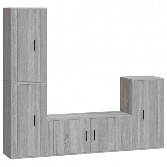 Ensemble de meubles TV 4 pcs Sonoma gris Bois d'ingénierie