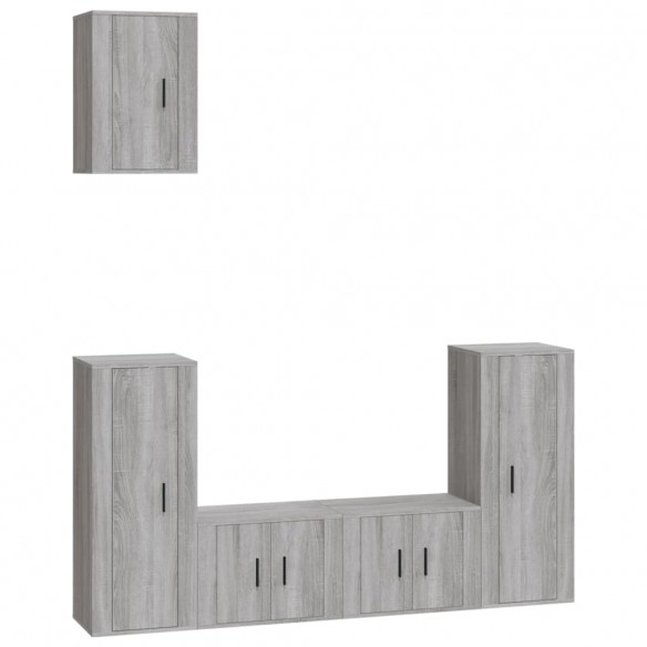 Ensemble de meubles TV 5 pcs Sonoma gris Bois d'ingénierie