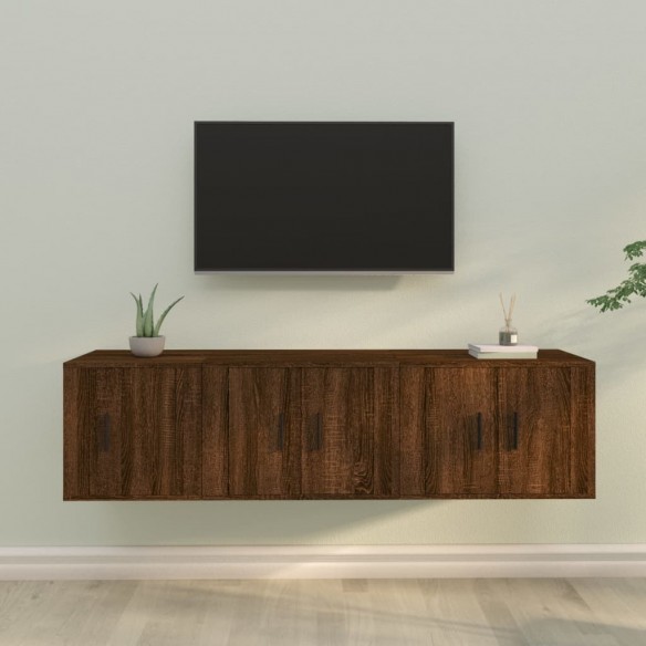 Ensemble de meubles TV 3 pcs Chêne marron Bois d'ingénierie