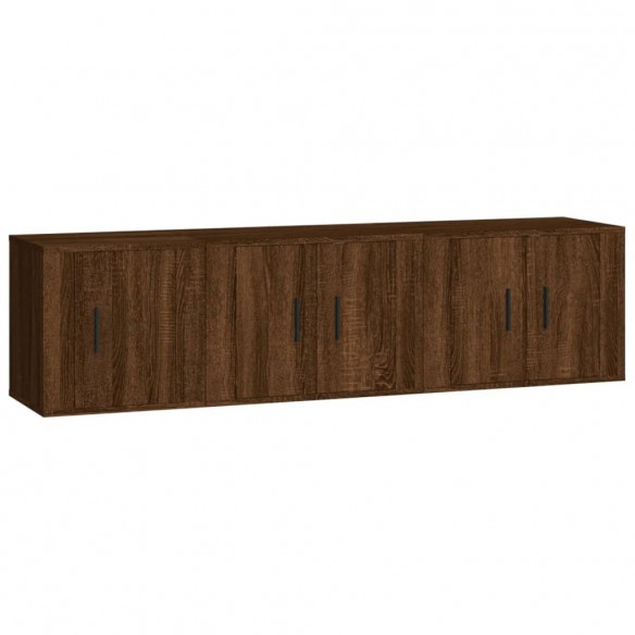 Ensemble de meubles TV 3 pcs Chêne marron Bois d'ingénierie