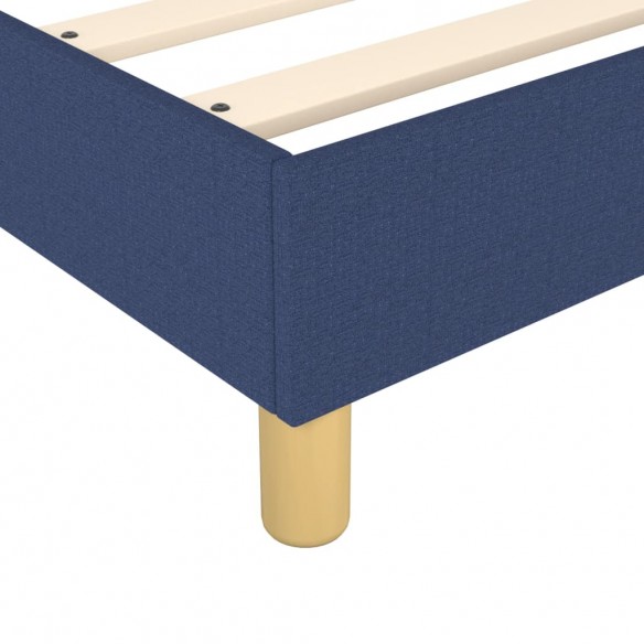 Cadre de lit avec matelas Bleu 80x200 cm Tissu