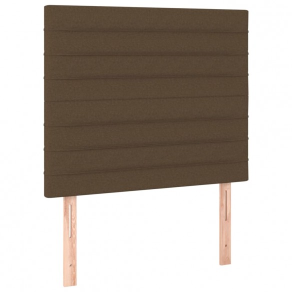 Cadre de lit matelas et LED Marron foncé 120x200 cm