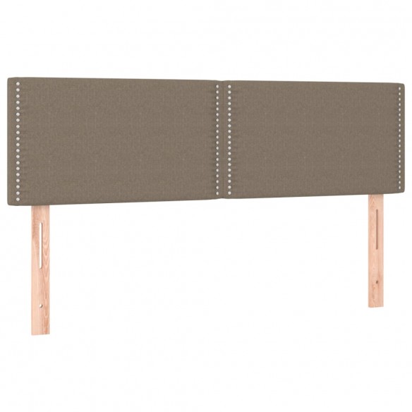 Cadre de lit avec matelas Taupe 140x200 cm Tissu