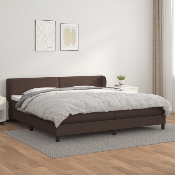 Cadre de lit avec matelas Marron 200x200 cm