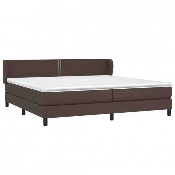 Cadre de lit avec matelas Marron 200x200 cm