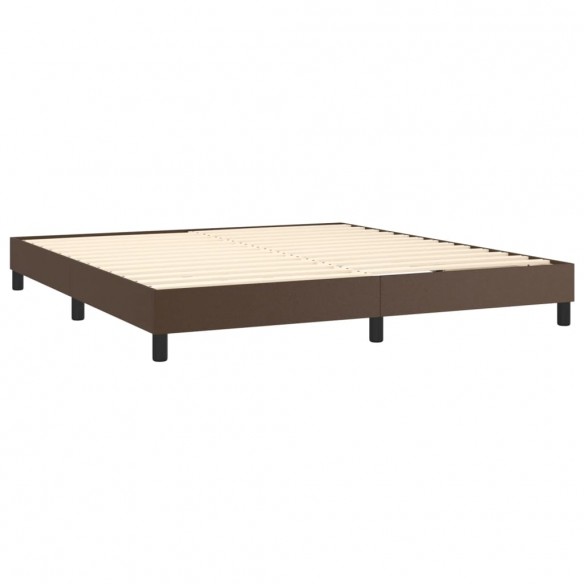 Cadre de lit avec matelas Marron 200x200 cm