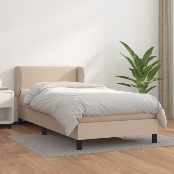 Cadre de lit avec matelas Cappuccino 80x200 cm