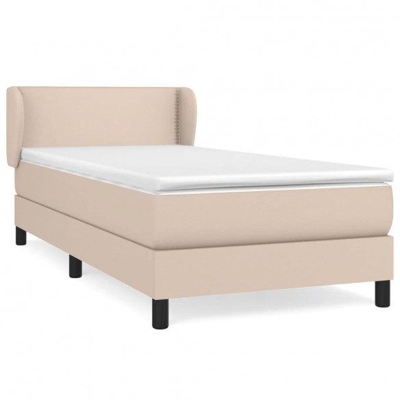 Cadre de lit avec matelas Cappuccino 80x200 cm