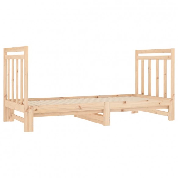 Lit coulissant 2x(90x190) cm Bois de pin massif