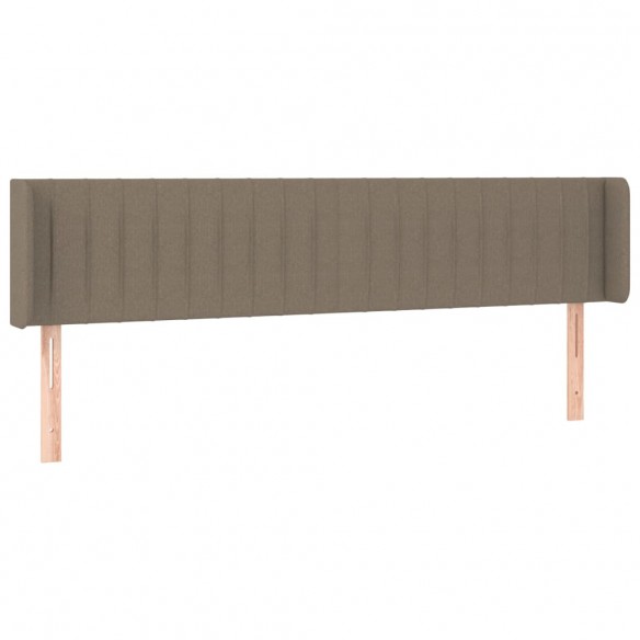 Tête de lit à LED Taupe 203x16x78/88 cm Tissu