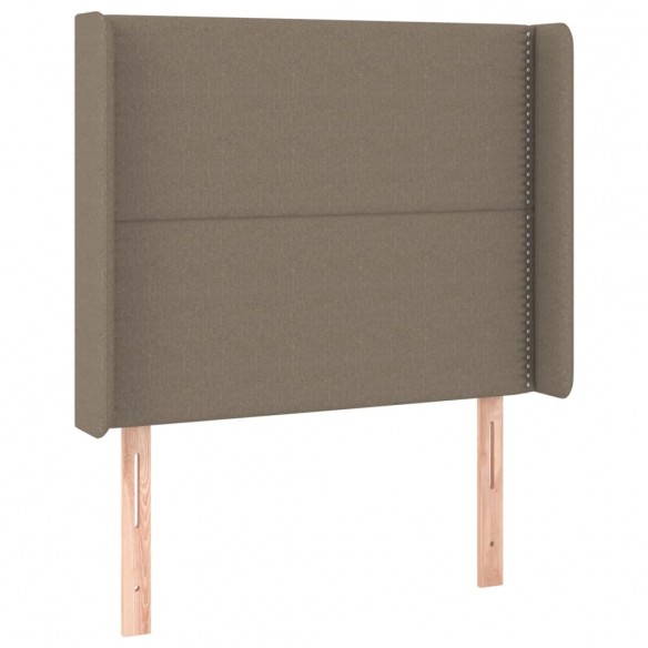 Tête de lit avec oreilles Taupe 93x16x118/128 cm Tissu