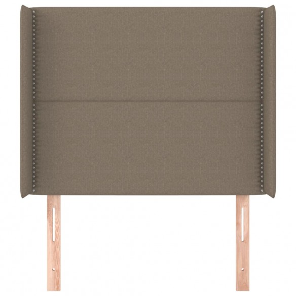 Tête de lit avec oreilles Taupe 93x16x118/128 cm Tissu