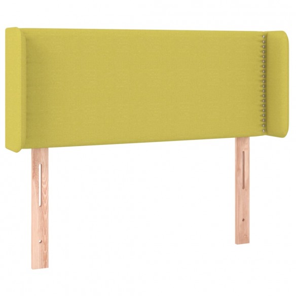 Tête de lit avec oreilles Vert 83x16x78/88 cm Tissu