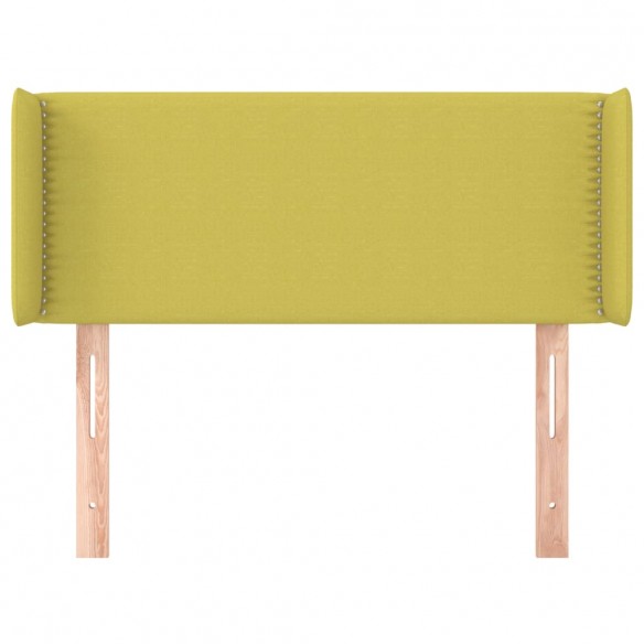 Tête de lit avec oreilles Vert 83x16x78/88 cm Tissu