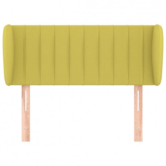 Tête de lit avec oreilles Vert 93x23x78/88 cm Tissu