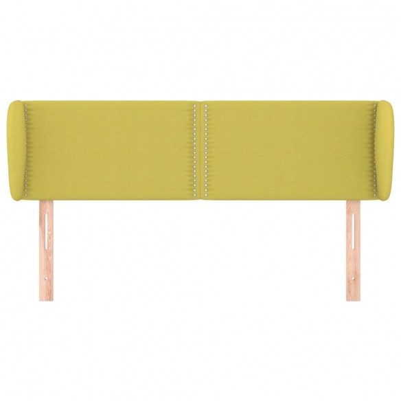 Tête de lit avec oreilles Vert 147x23x78/88 cm Tissu