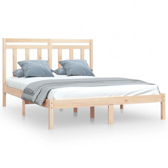 Cadre de lit bois massif 135x190 cm double