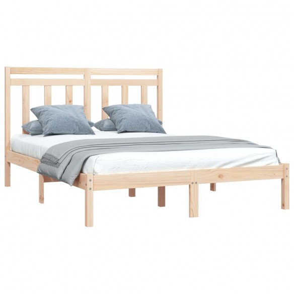 Cadre de lit bois massif 135x190 cm double