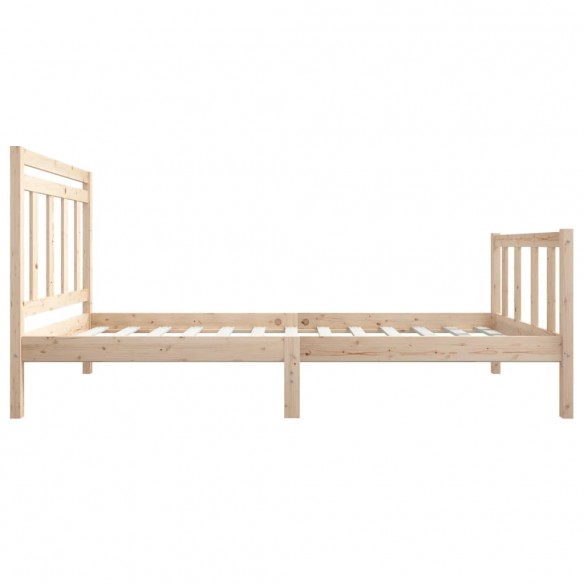 Cadre de lit Bois massif 75x190 cm Petit simple