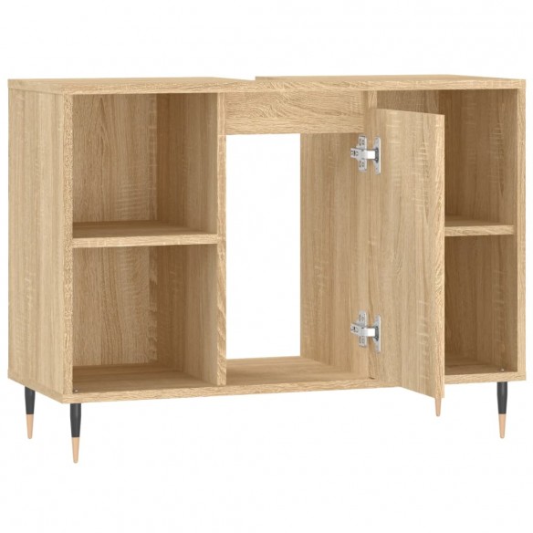 Armoire salle de bain chêne sonoma 80x33x60cm bois d'ingénierie