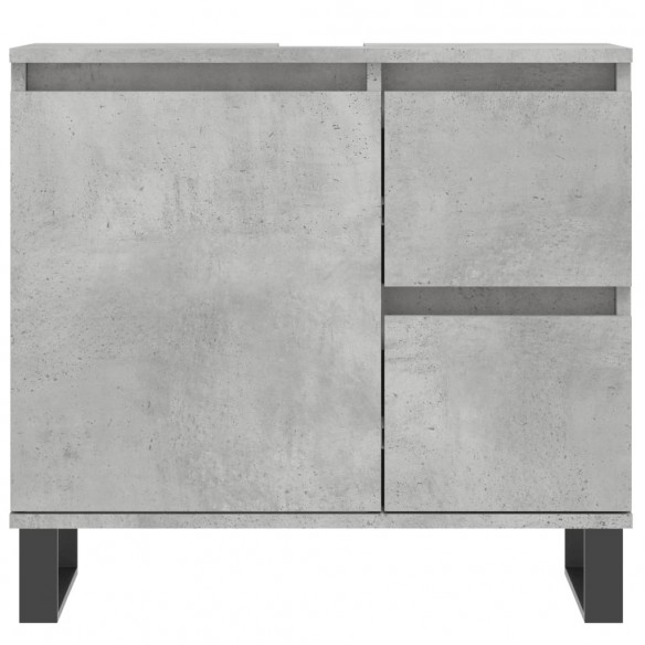 Armoire de salle de bain gris béton 65x33x60 cm