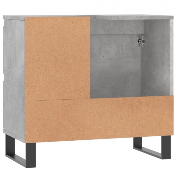 Armoire de salle de bain gris béton 65x33x60 cm