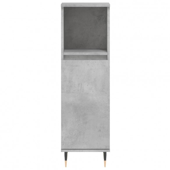 Armoire de salle de bain gris béton 30x30x100 cm