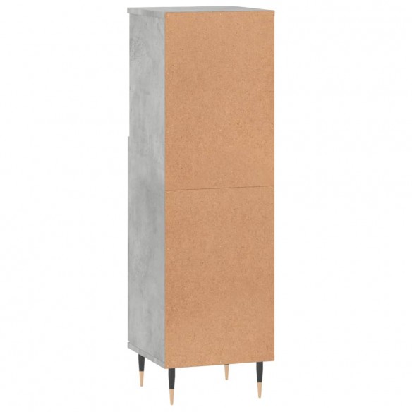 Armoire de salle de bain gris béton 30x30x100 cm