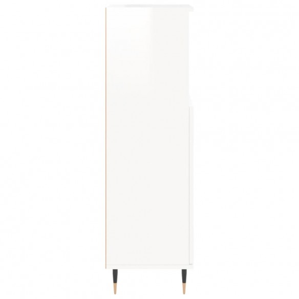 Armoire de salle de bain blanc brillant 30x30x100 cm