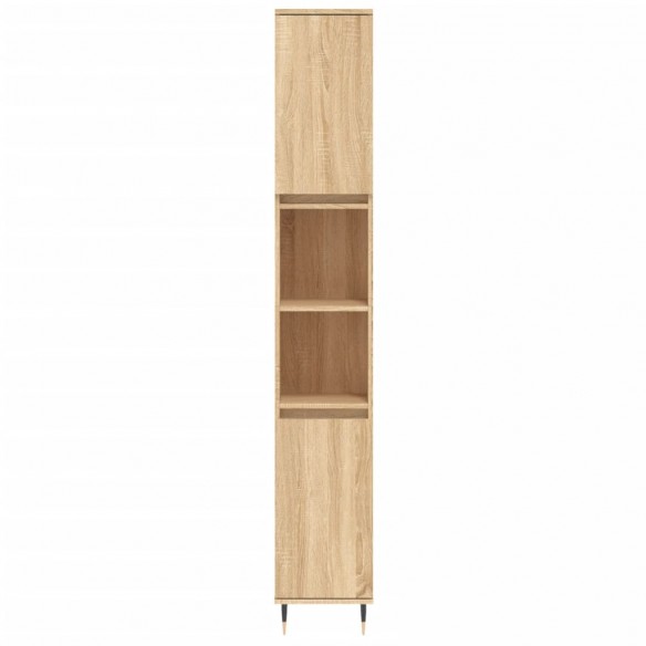 Armoire salle de bain chêne sonoma 30x30x190 cm