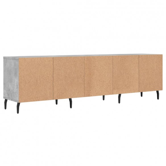 Meuble TV gris béton 150x30x44,5 cm bois d'ingénierie