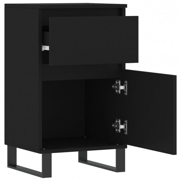 Buffets 2 pcs noir 40x35x70 cm bois d’ingénierie