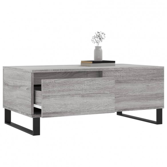 Table basse Sonoma gris 90x50x36,5 cm Bois d'ingénierie