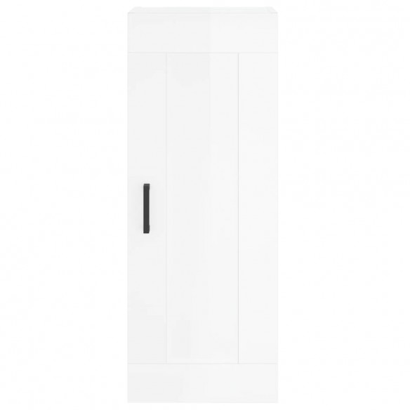 Armoire murale blanc brillant 34,5x34x90 cm bois d'ingénierie