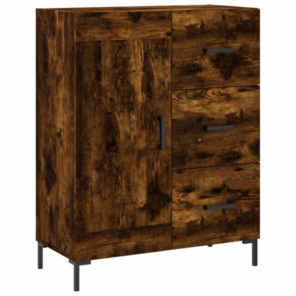 Buffet chêne fumé 69,5x34x90 cm bois d'ingénierie