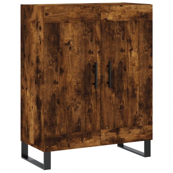 Buffet chêne fumé 69,5x34x90 cm bois d'ingénierie