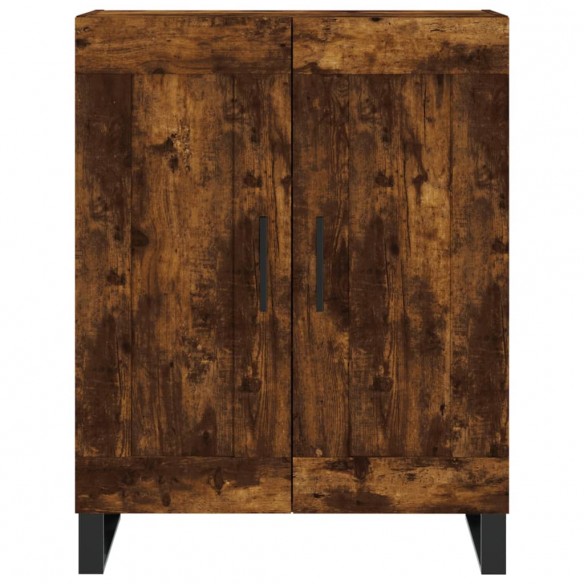 Buffet chêne fumé 69,5x34x90 cm bois d'ingénierie